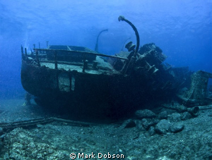 This is a wide angle shot of the Condesita a wreck off Te... by Mark Dobson 